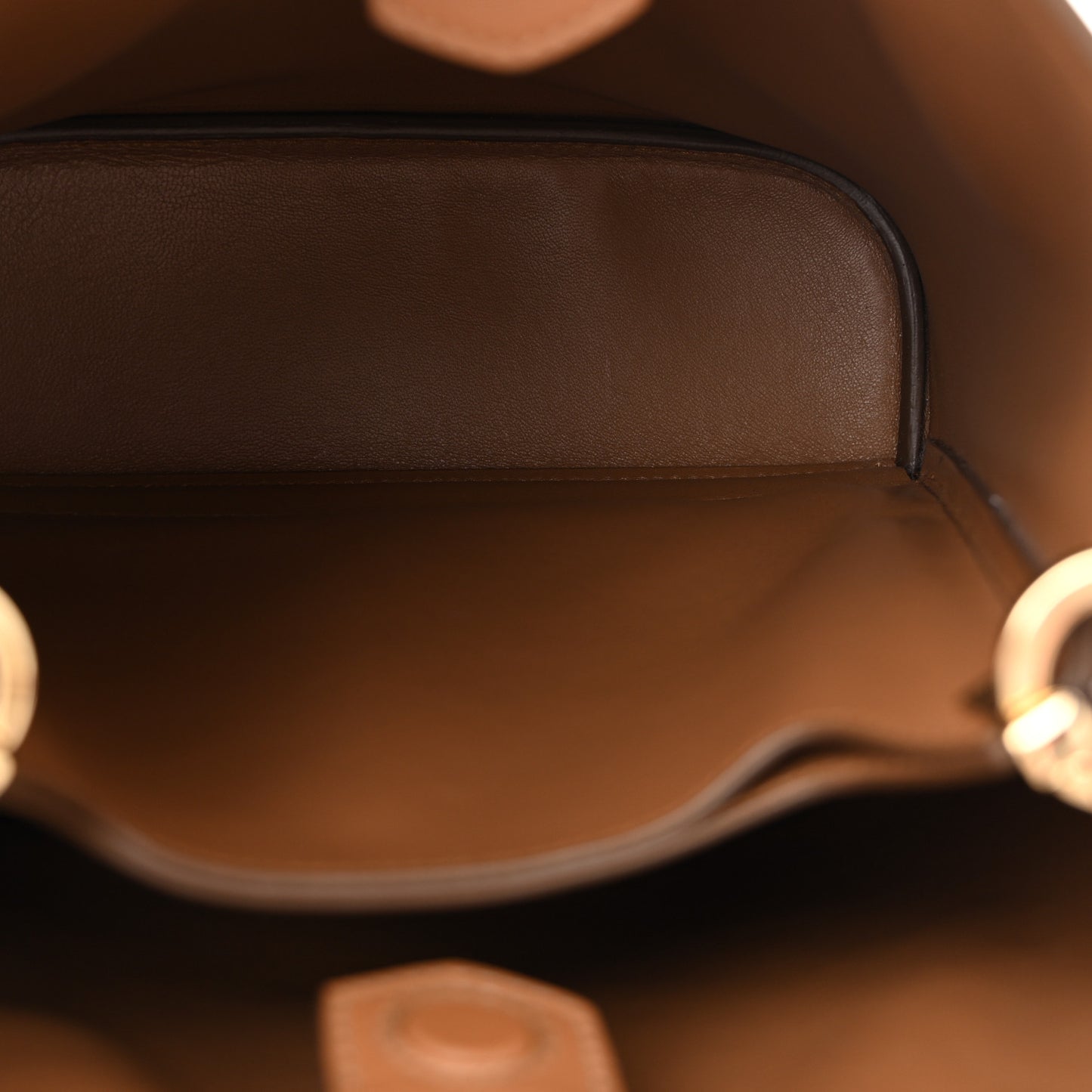 Soft Grained Secchiello Bucket Bag Caramel