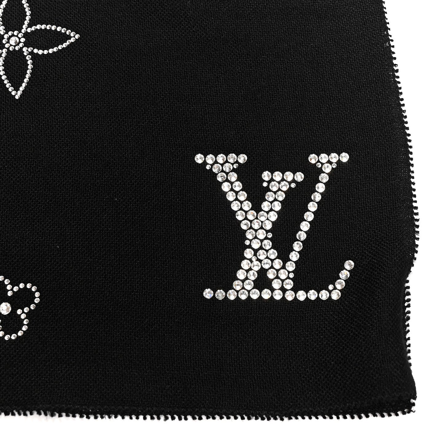 Cashmere Swarovski Crystal Monte Carlo Stole Black