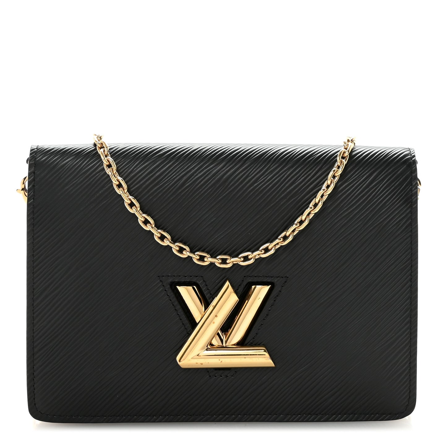 Epi Twist Belt Chain Wallet Black
