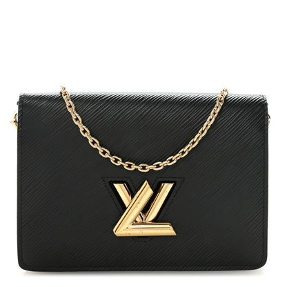 Louis Vuitton Epi Twist Belt Chain Wallet Black 1 of 9