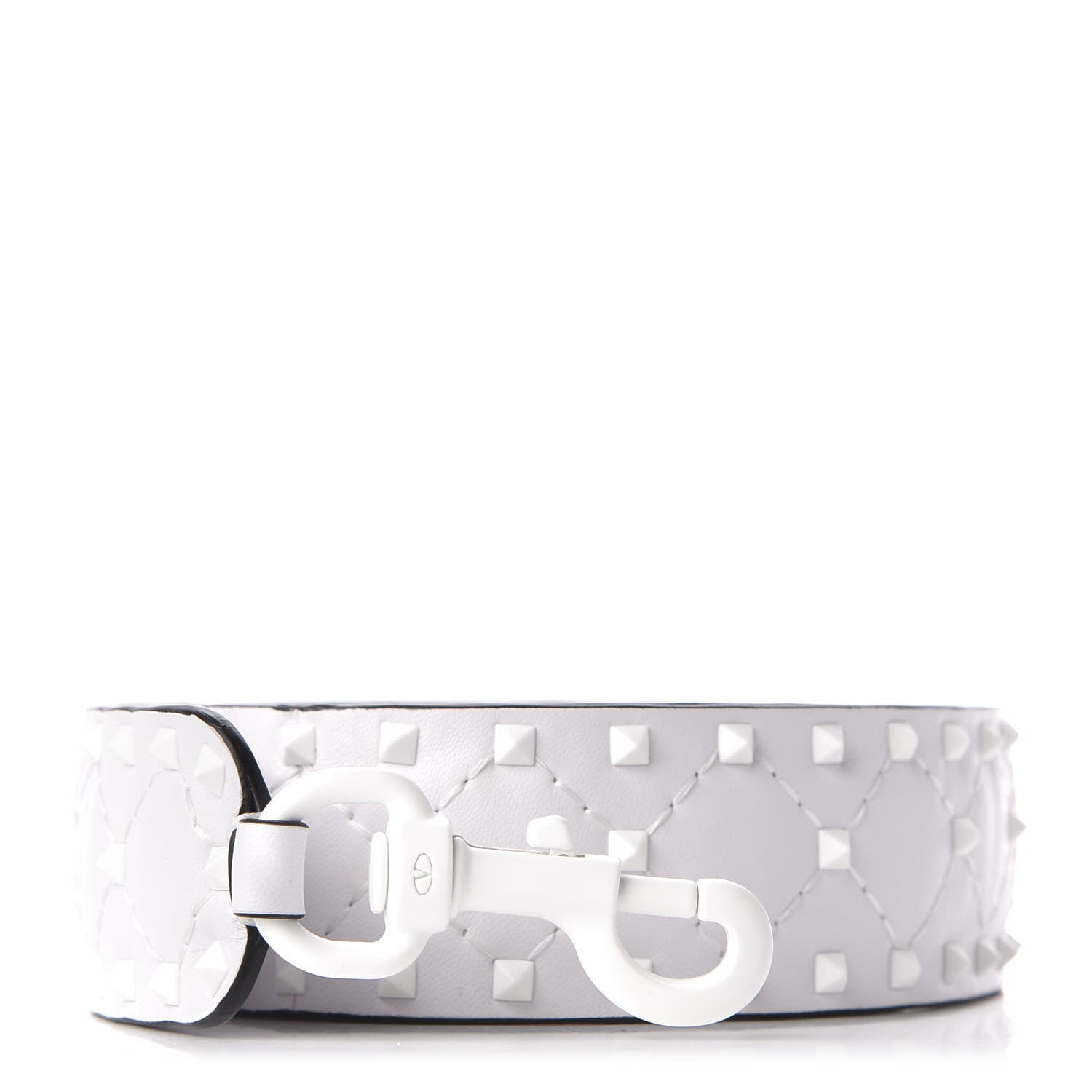 Valentino Garavani Lambskin Free Rockstud Spike Shoulder Strap Optic White 1 of 4