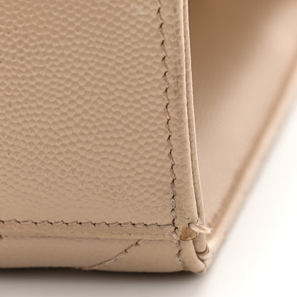 Saint Laurent Grain De Poudre Matelasse Chevron Large Monogram Satchel Dark Beige 13 of 13