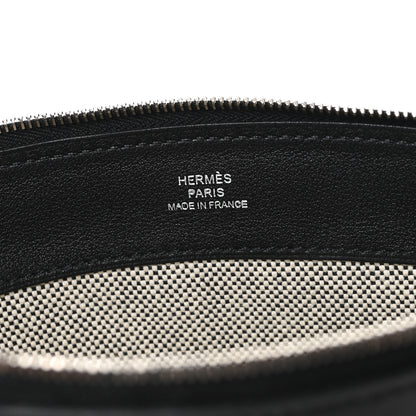 Hermes Cashmere Sac Bazar Pouch PM Black Grey 6 of 6