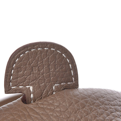 Hermes Taurillon Clemence Evelyne III PM Etoupe 7 of 10