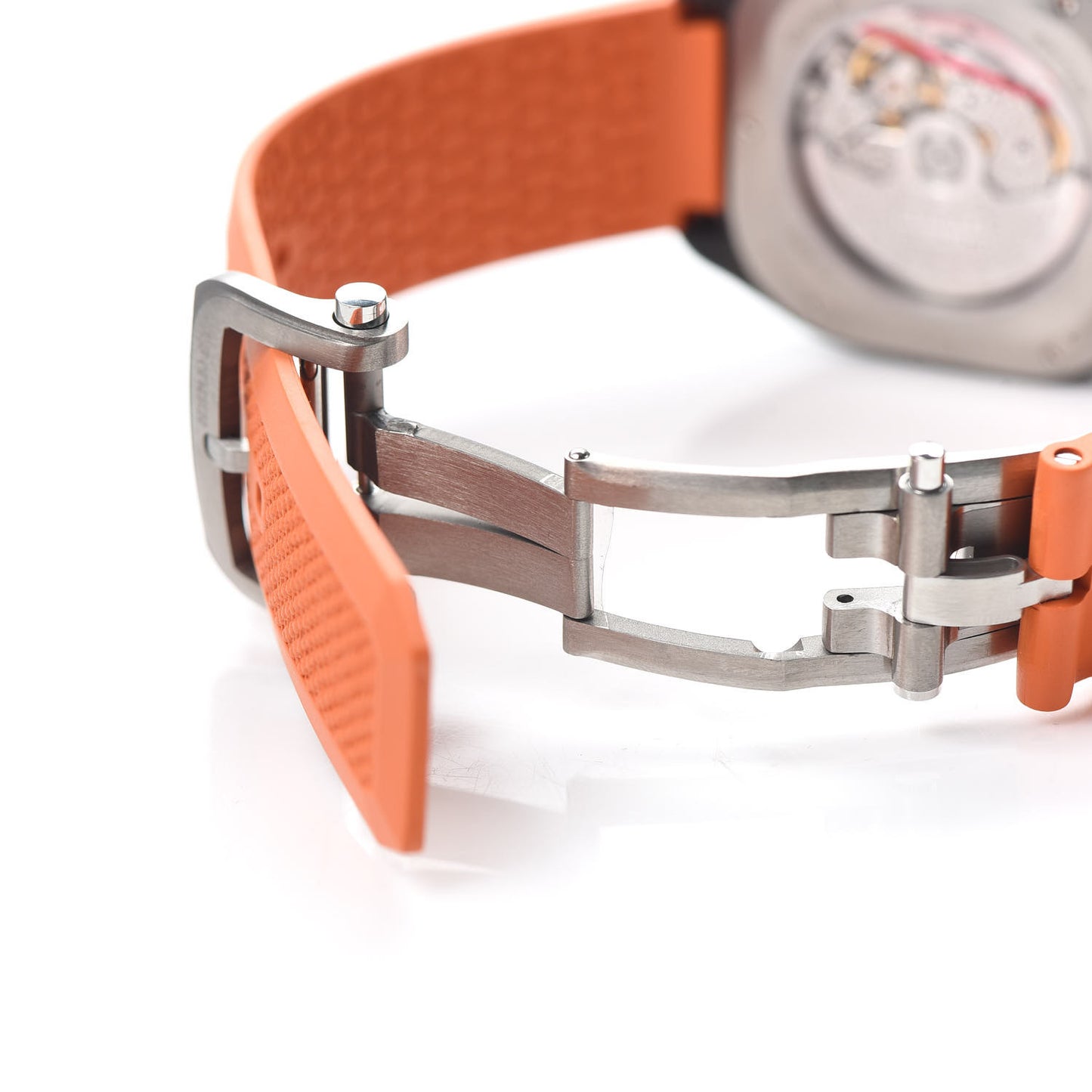 DLC Coated Titanium Rubber 39mm H08 Automatic Watch Orange