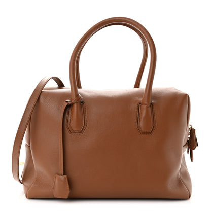 MCM Calfskin Bowler Bag Brown 1 of 15