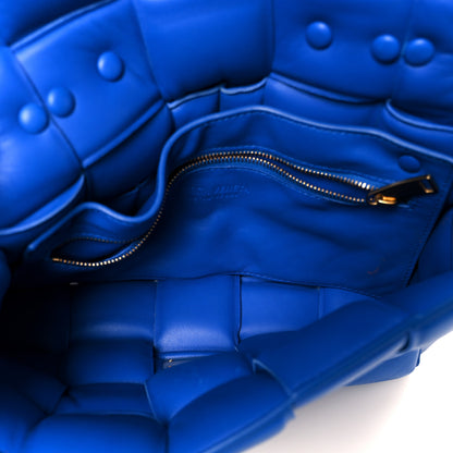 Bottega Veneta Lambskin Maxi Intreccio Padded Chain Cassette Crossbody Bag Cobalt 5 of 12