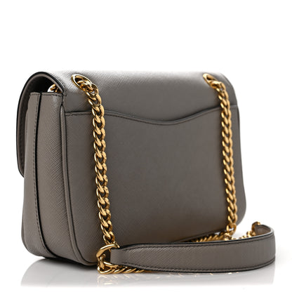 Prada Saffiano Flap Shoulder Bag Argilla 2 of 8