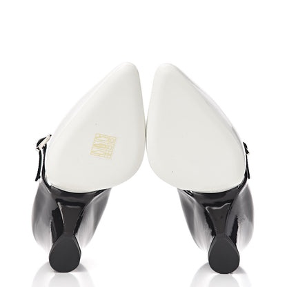 Chanel Patent Calfskin CC Pumps 38 White Black 5 of 8