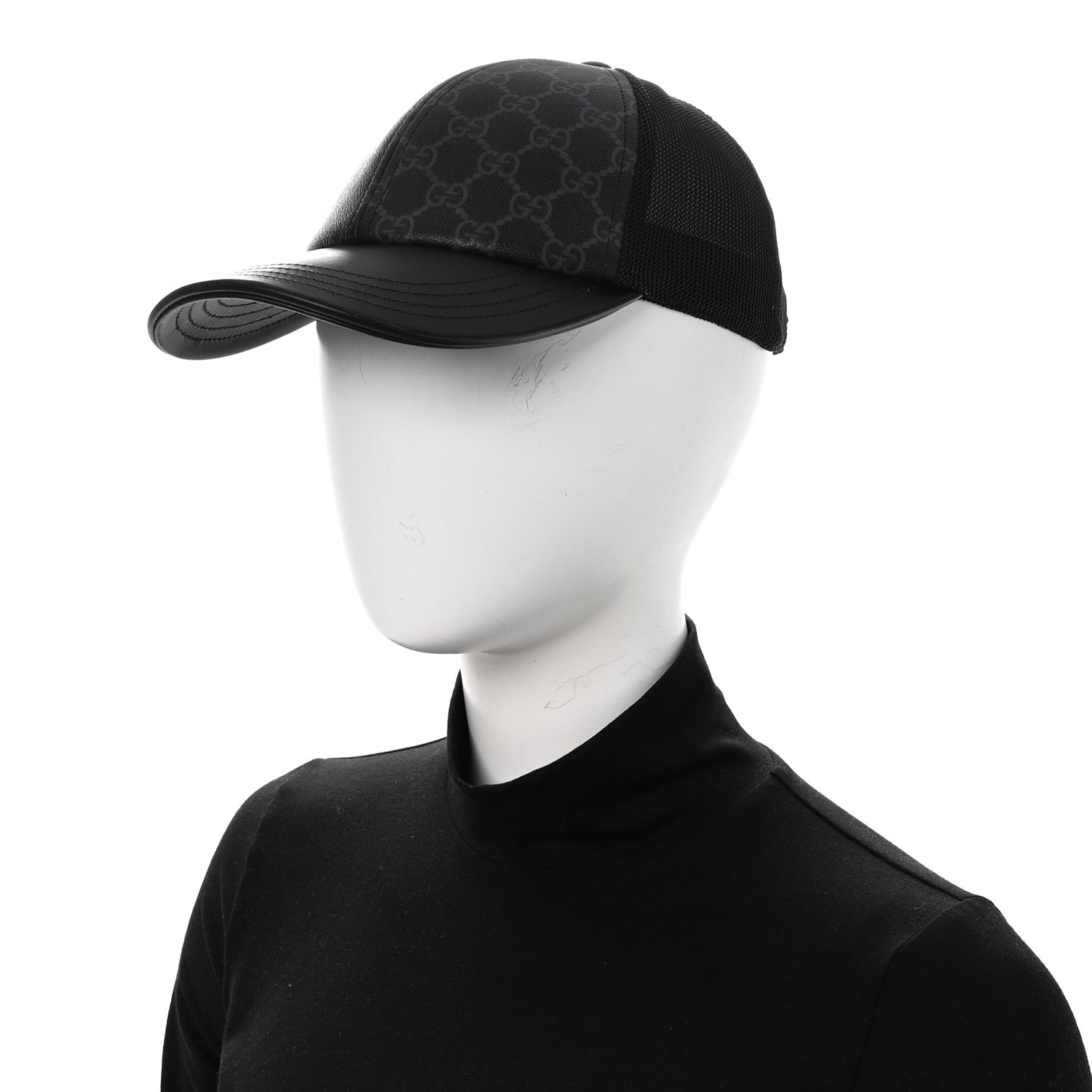 Gucci GG Supreme Monogram Baseball Hat S Black 1872863 – FASHIONPHILE