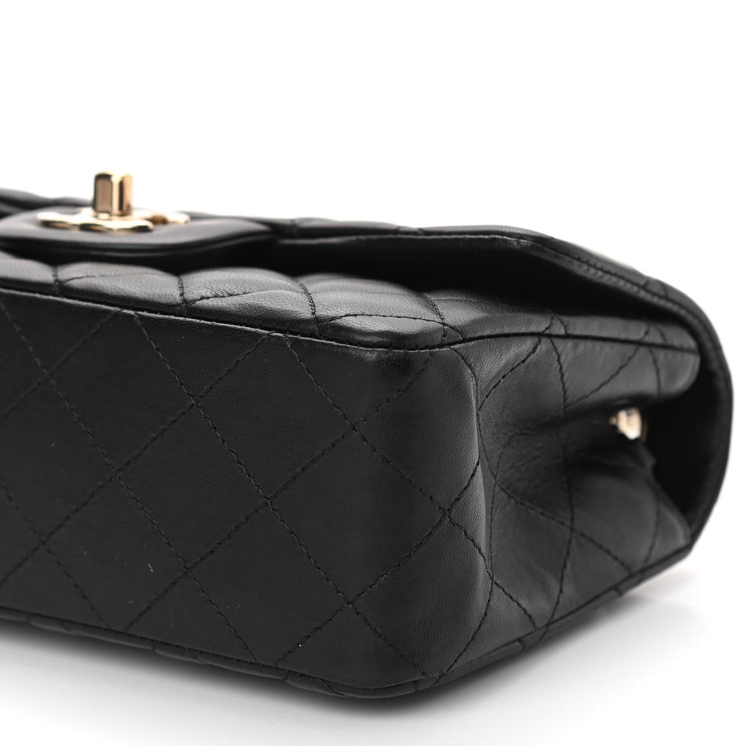 Chanel Lambskin Quilted Mini Rectangular Flap Black 10 of 11