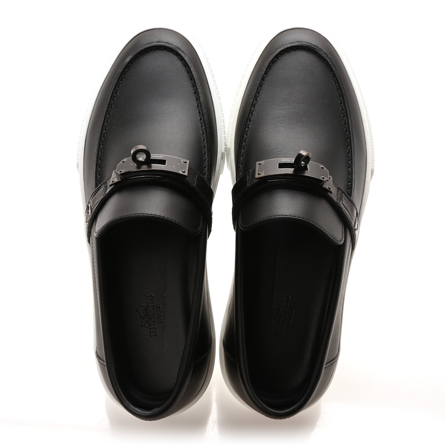 Hermes Calfskin Crocodile Game Slip On Sneakers 40 So Black 2 of 8