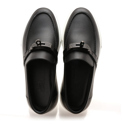 Hermes Calfskin Crocodile Game Slip On Sneakers 40 So Black 2 of 8