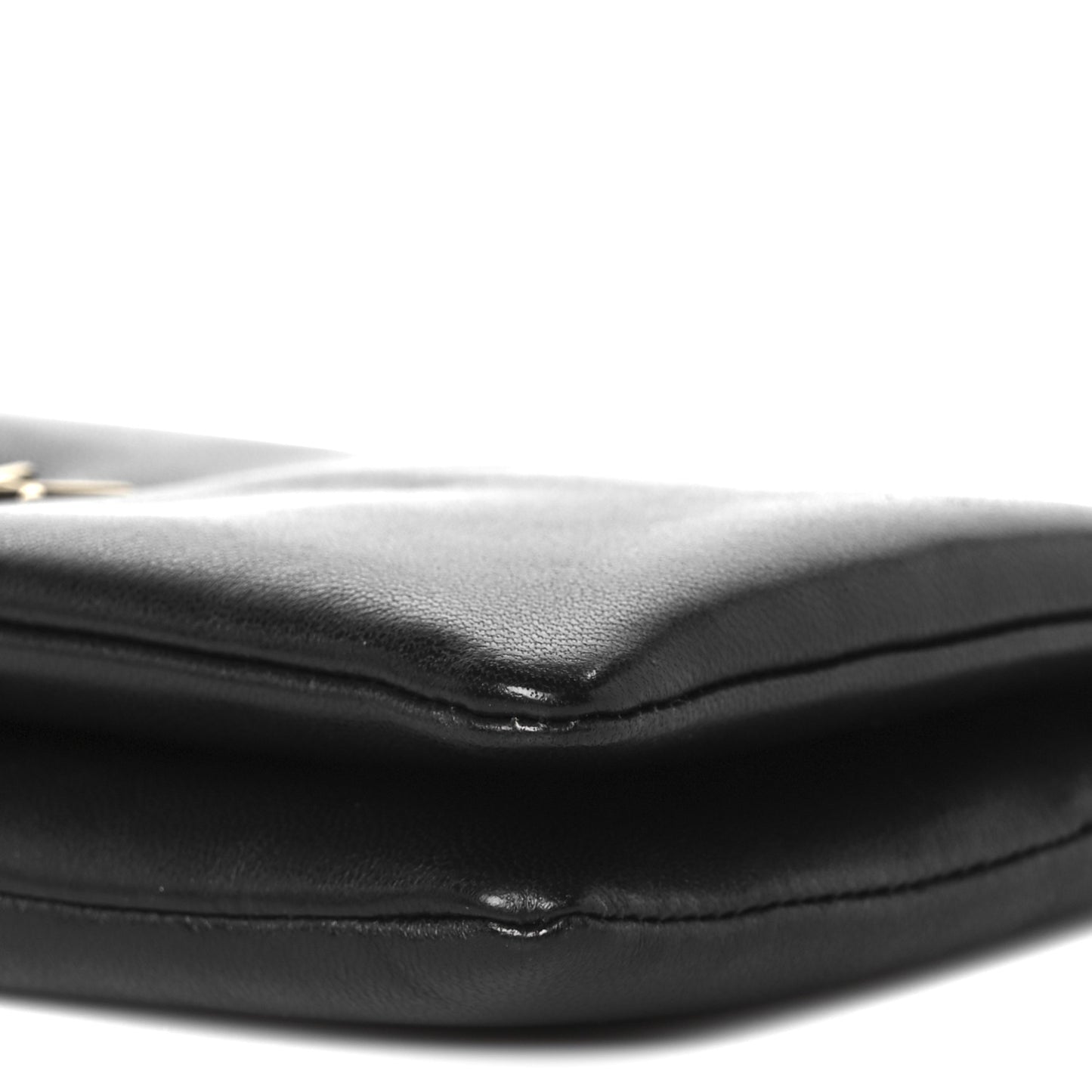 Padded Lambskin Mini Calypso Wallet On Chain WOC Black