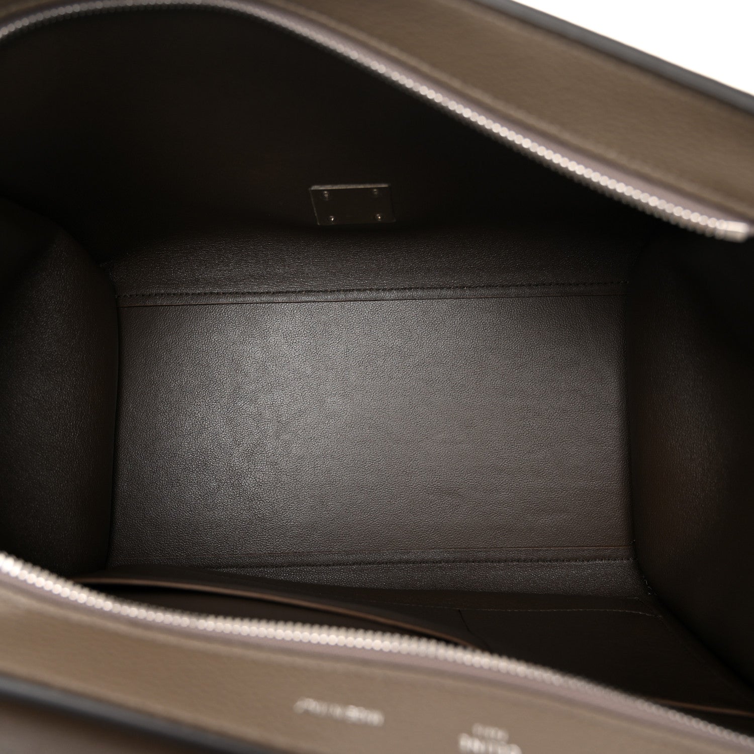 Celine Drummed Calfskin Suede Medium Trapeze Souris 5 of 9