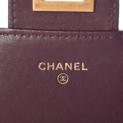 Chanel Aged Calfskin Chevron Quilted 2.55 Reissue Flap Wallet Burgundy 8 of 9