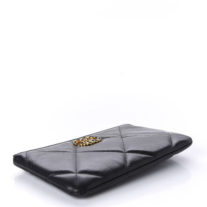 Chanel Goatskin Quilted 19 Cosmetic Case Black 4 of 10