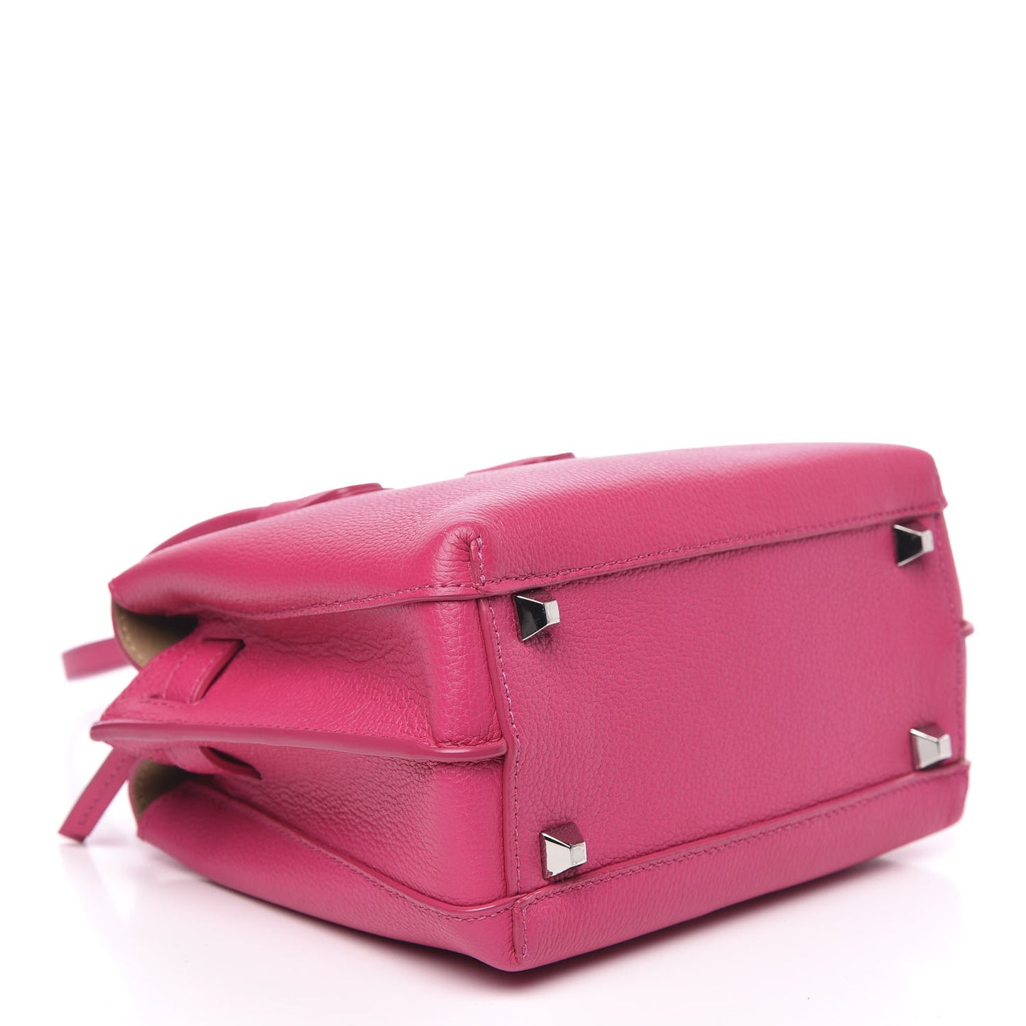 Grained Calfskin Mini Milla Tote Beetroot Pink