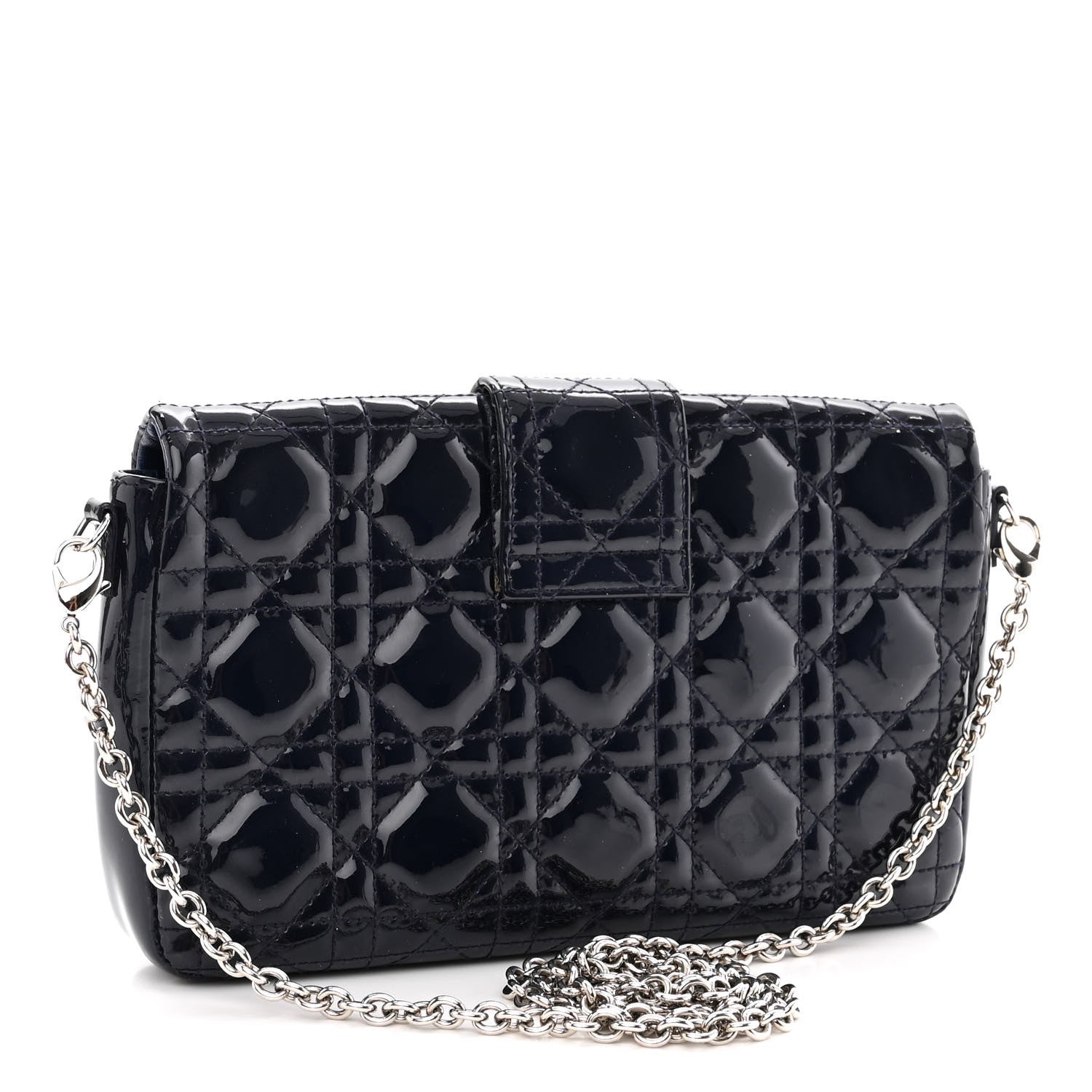 Christian Dior Patent Cannage Miss Dior Promenade Pouch Blue 3 of 9