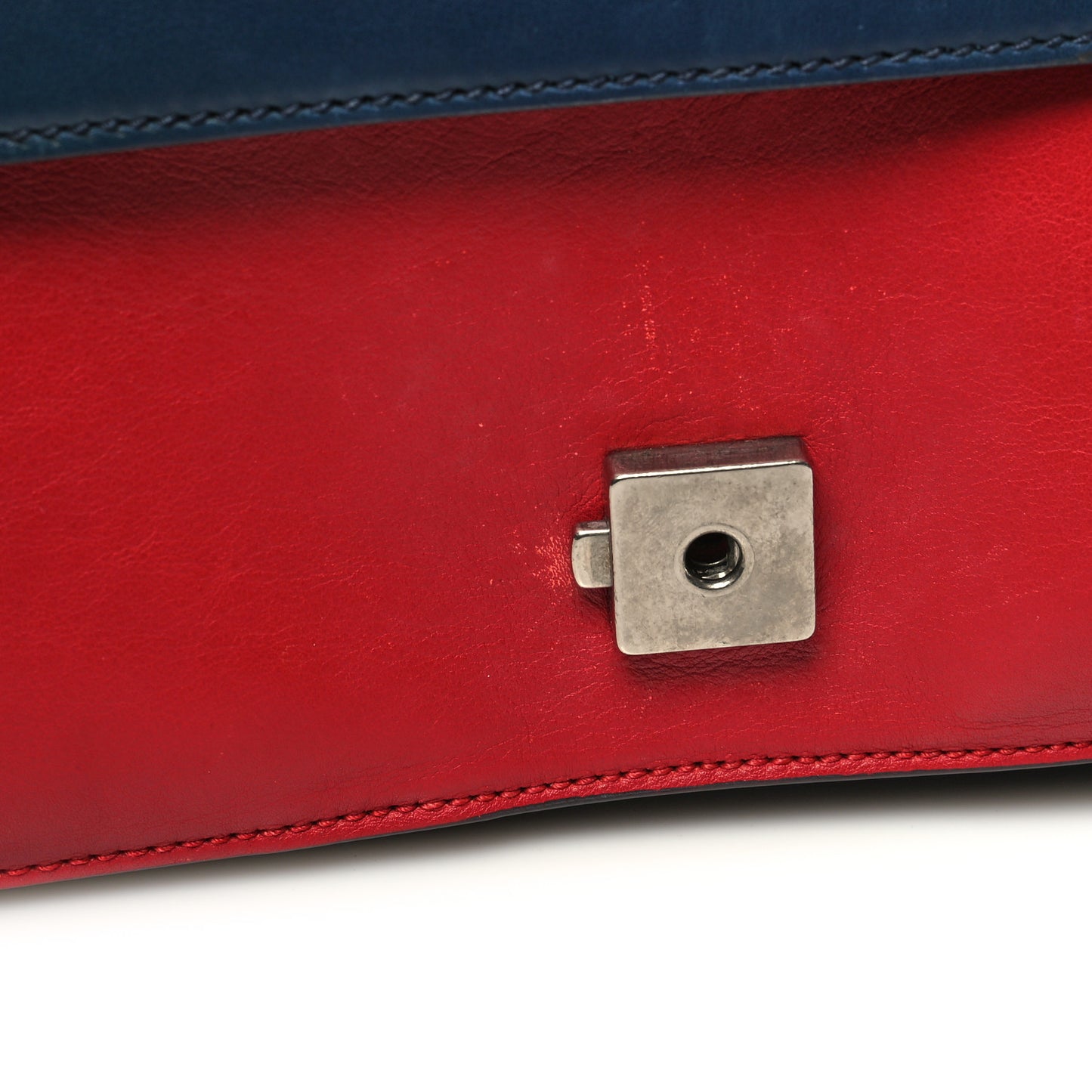 Calfskin Panther Embroidered Medium Dionysus Shoulder Bag White Blue Hibiscus Red