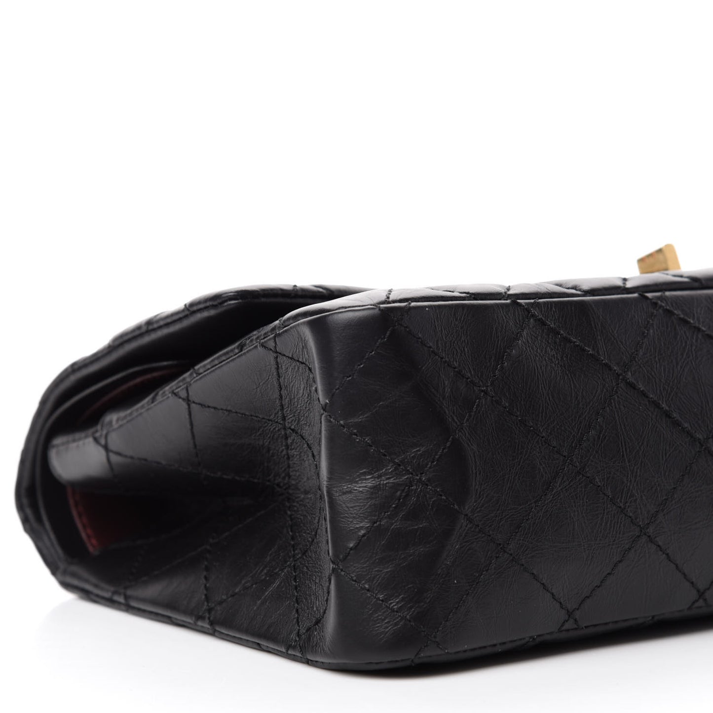 Aged Calfskin Quilted 2.55 Reissue 226 Flap Black