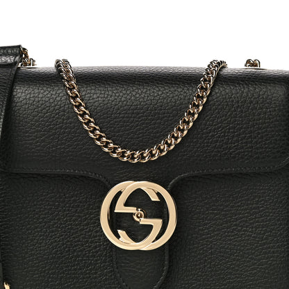 Gucci Dollar Calfskin Small Interlocking G Shoulder Bag Black 9 of 11