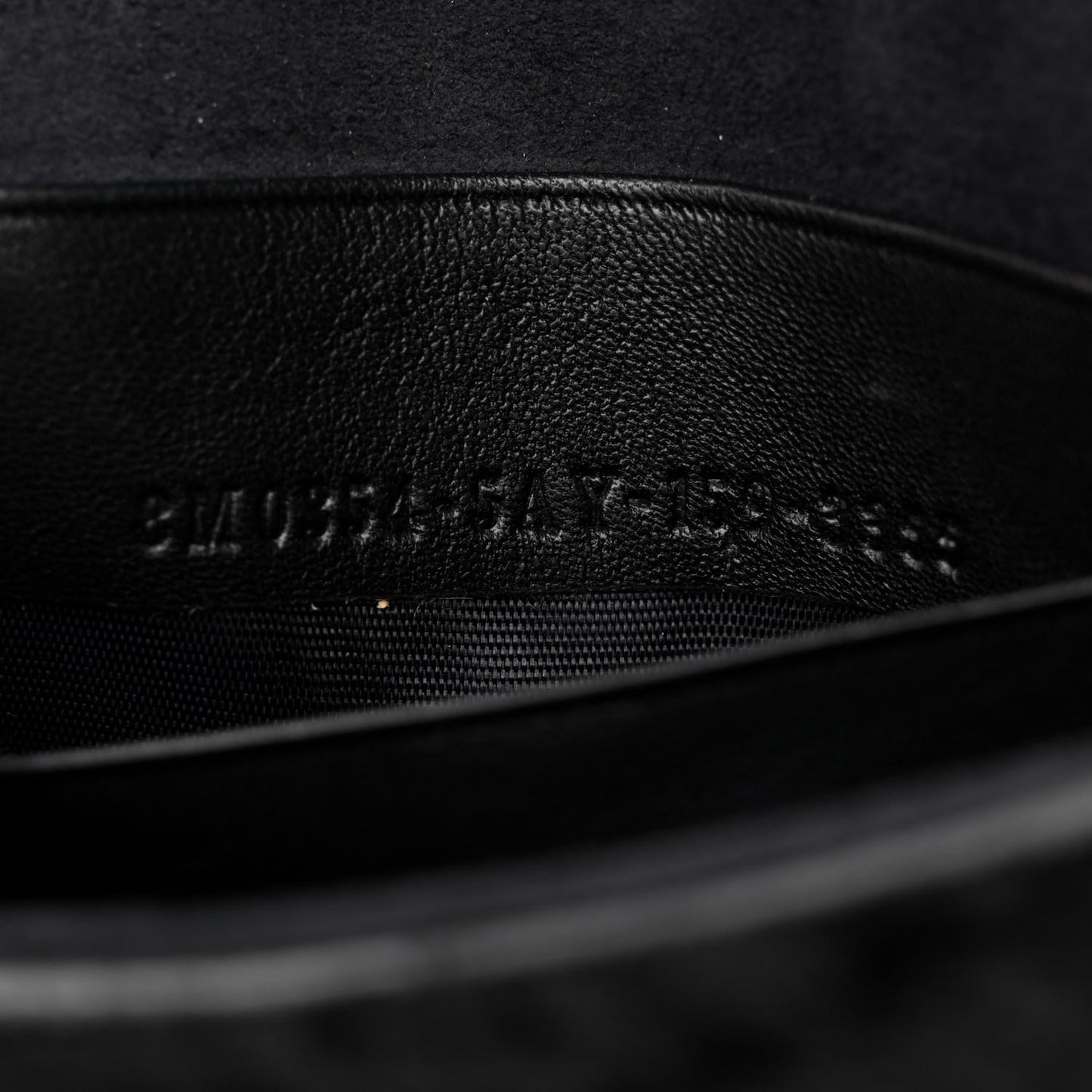 Shearling Shiny Nappa Micro Baguette Black