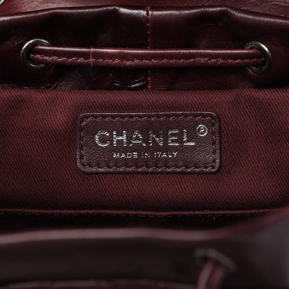 Chanel Glazed Calfskin Quilted Small Salzburg Backpack Burgundy 8 of 10