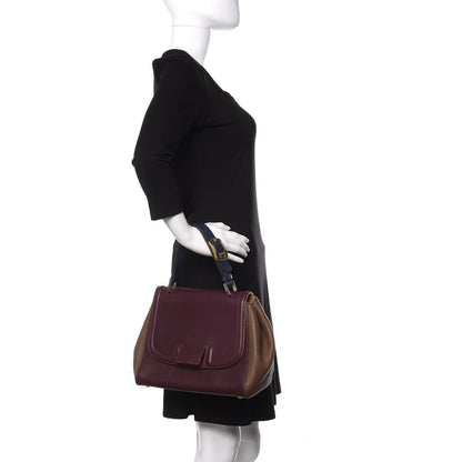 Fendi Cuoio Silvana Bag Beige Deep Berry Blue 2 of 11