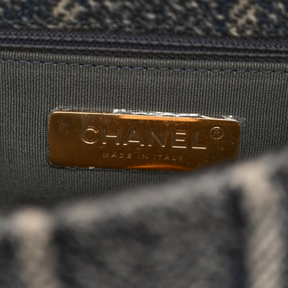 Chanel Tweed Quilted Medium Chanel 19 Flap Grey Navy 6 of 10