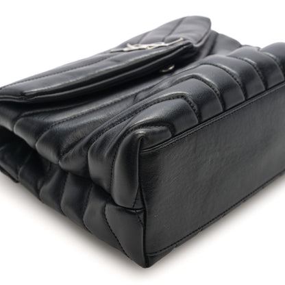 Saint Laurent Calfskin Y Quilted Monogram Small Loulou Chain Satchel Black 8 of 9