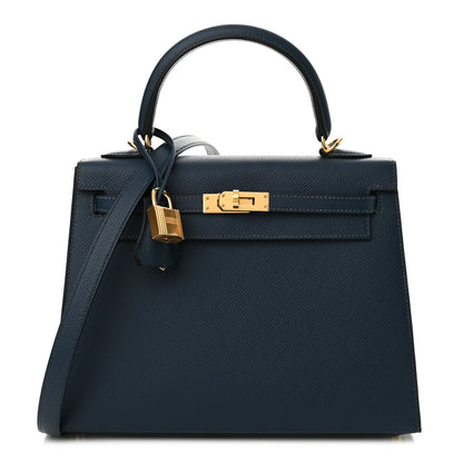 Hermes Epsom Kelly Sellier 25 Bleu Nuit 1 of 12