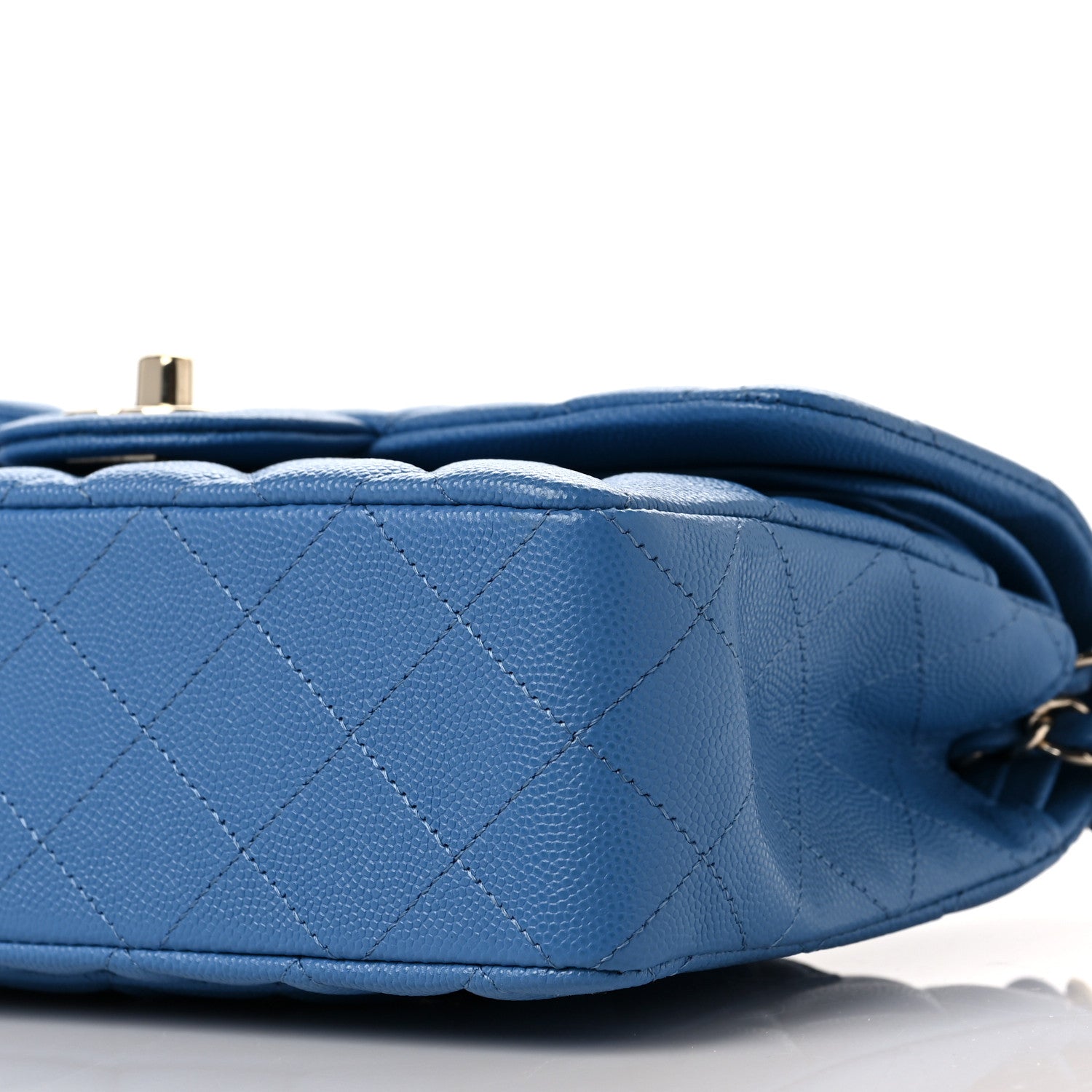 Chanel Caviar Quilted Small Double Flap Blue 8 of 9