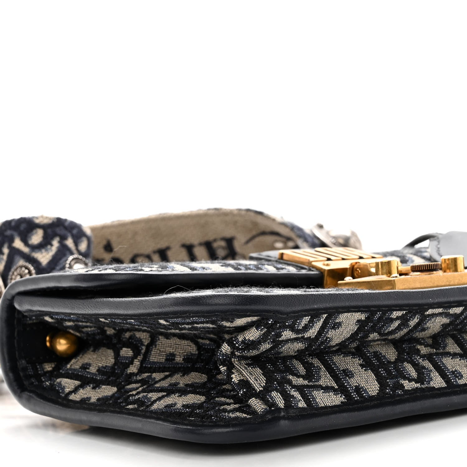 Christian Dior Oblique Small DiorAddict Flap Bag Navy Blue 8 of 10