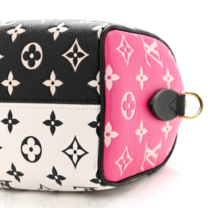 Louis Vuitton Empreinte Monogram Spring in the City Speedy Bandouliere 20 Black White Pink 9 of 9