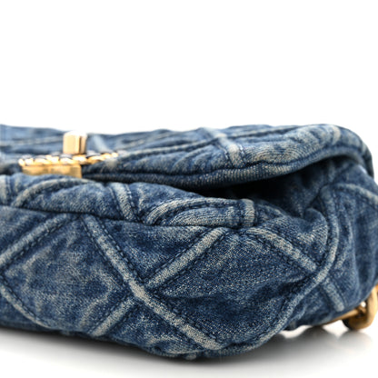 Chanel Denim Quilted Chanel 19 Belt Bag Blue 10 of 11