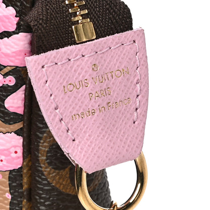 Louis Vuitton Monogram 2021 Christmas Animation Japanese Garden Mini Pochette Accessories Wisteria Pink 7 of 11