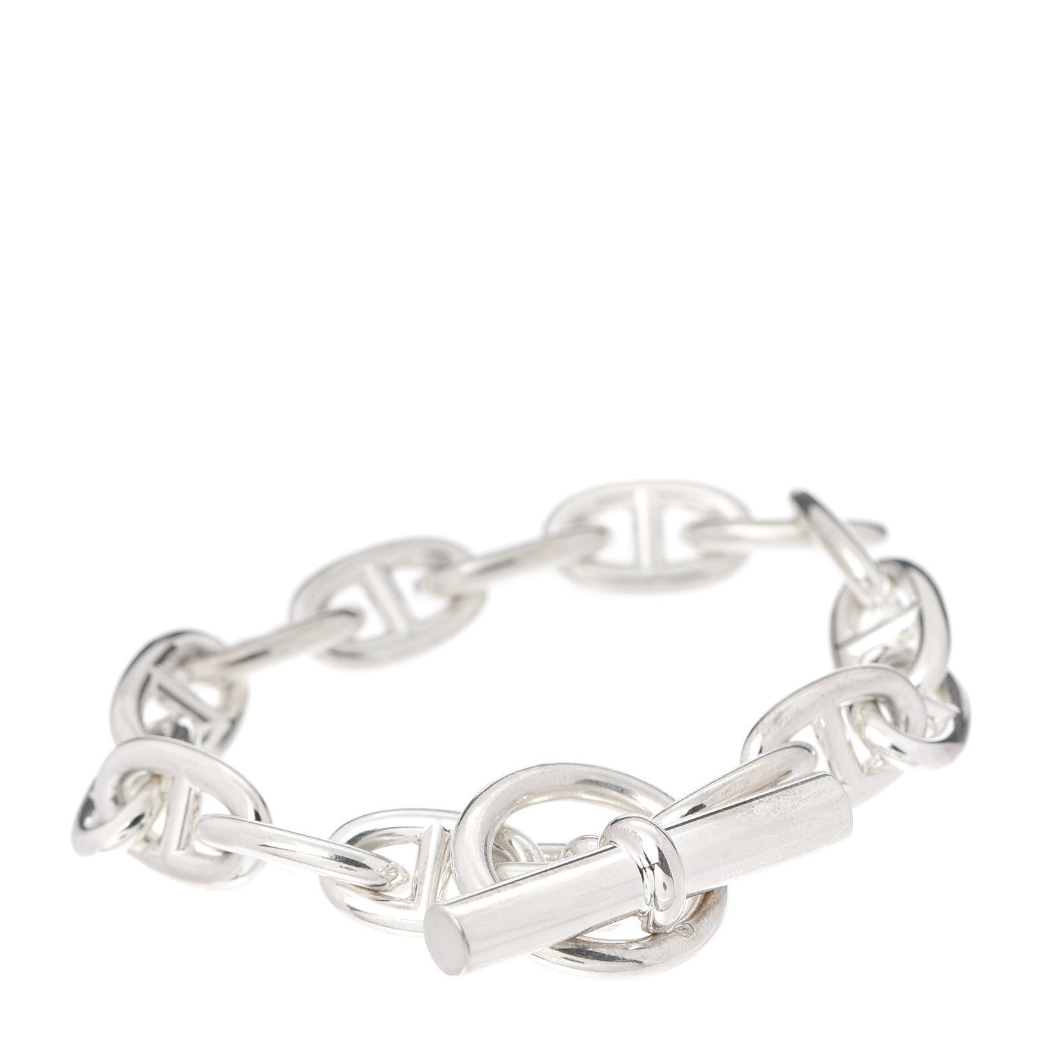 Hermes Sterling Silver MM Chaine d'Ancre Bracelet 1 of 5
