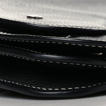 Christian Dior X KAWS Grained Calfskin Saddle Wristlet Black 8 of 9