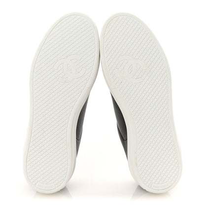 Chanel Calfskin CC Womens Sneakers 36 Black 6 of 9