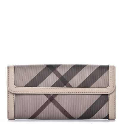 Burberry Smoked Check Continental Wallet Trench 1 of 9