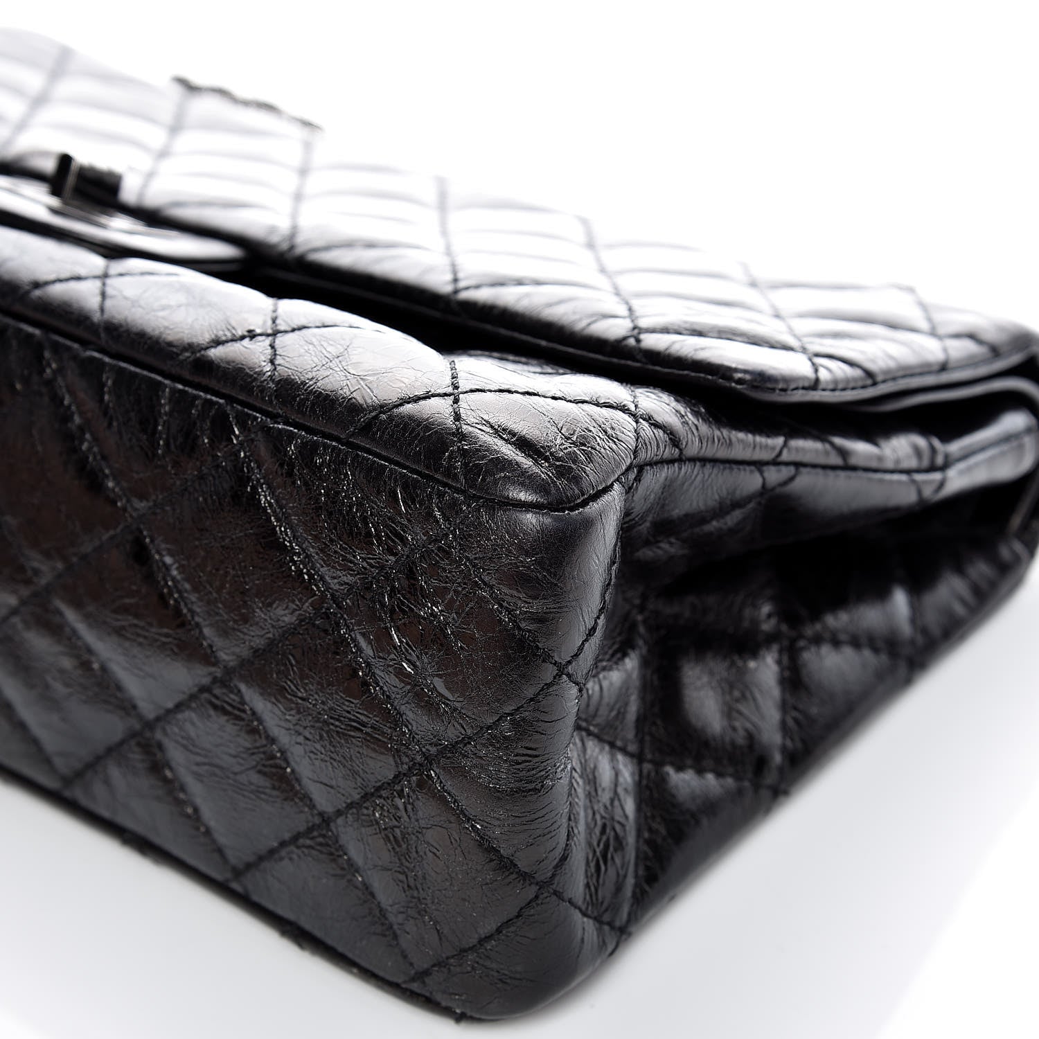 Chanel Metallic Aged Calfskin 2.55 Reissue 226 Flap Black 12 of 13
