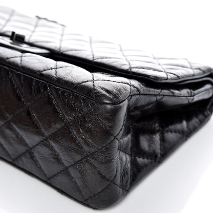 Chanel Metallic Aged Calfskin 2.55 Reissue 226 Flap Black 12 of 13