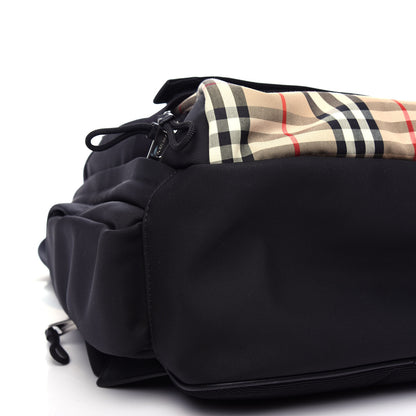 Burberry Canvas Vintage Check Large Nevis Backpack Black 7 of 10