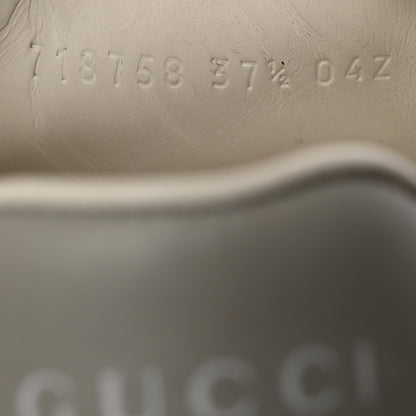 Gucci Calfskin Interlocking G Perforated Womens Ace Sneakers 37.5 White Grey Sky 7 of 9