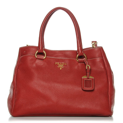 Prada Vitello Daino Tote Rosso 1 of 7