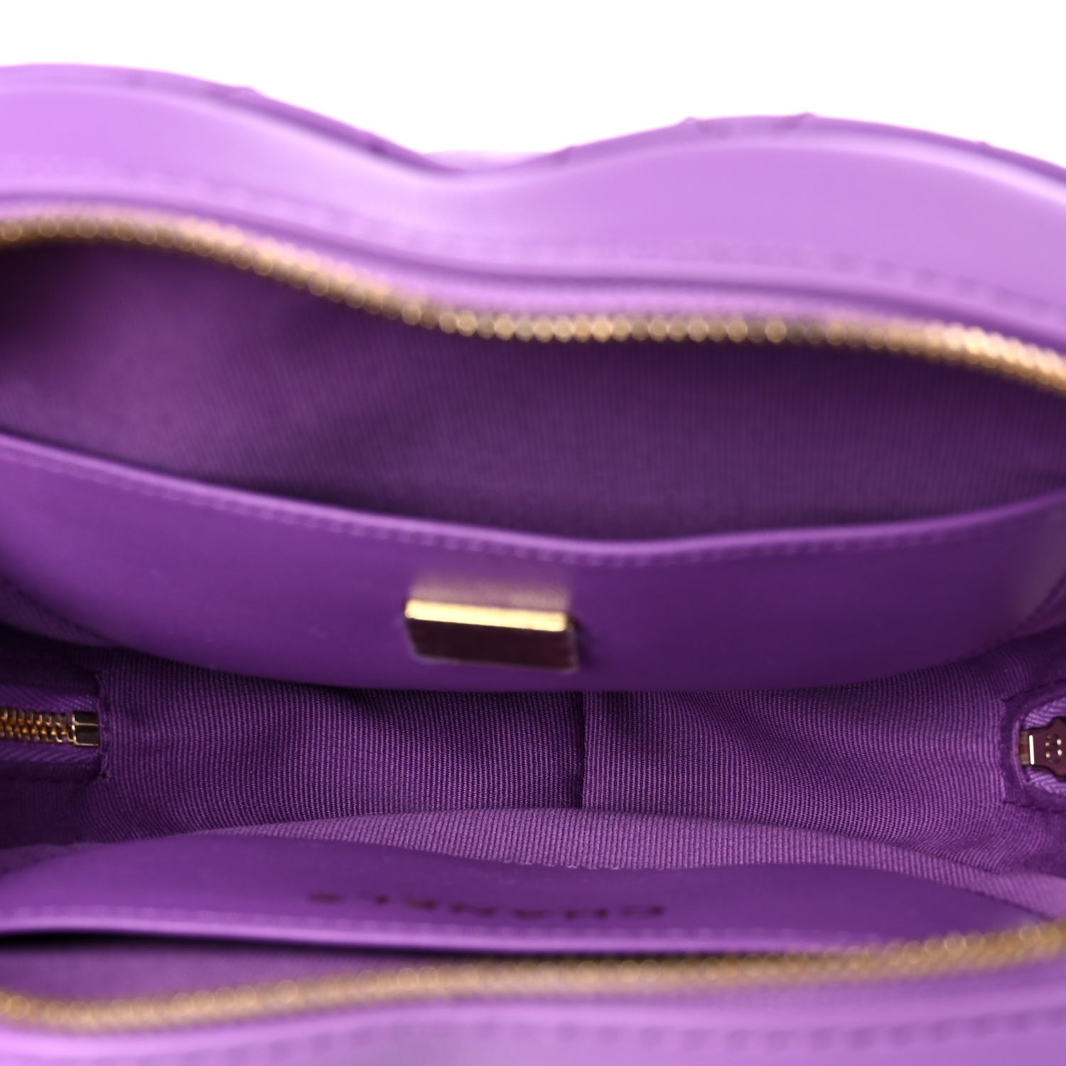 Chanel Lambskin Quilted CC In Love Heart Bag Purple 5 of 10