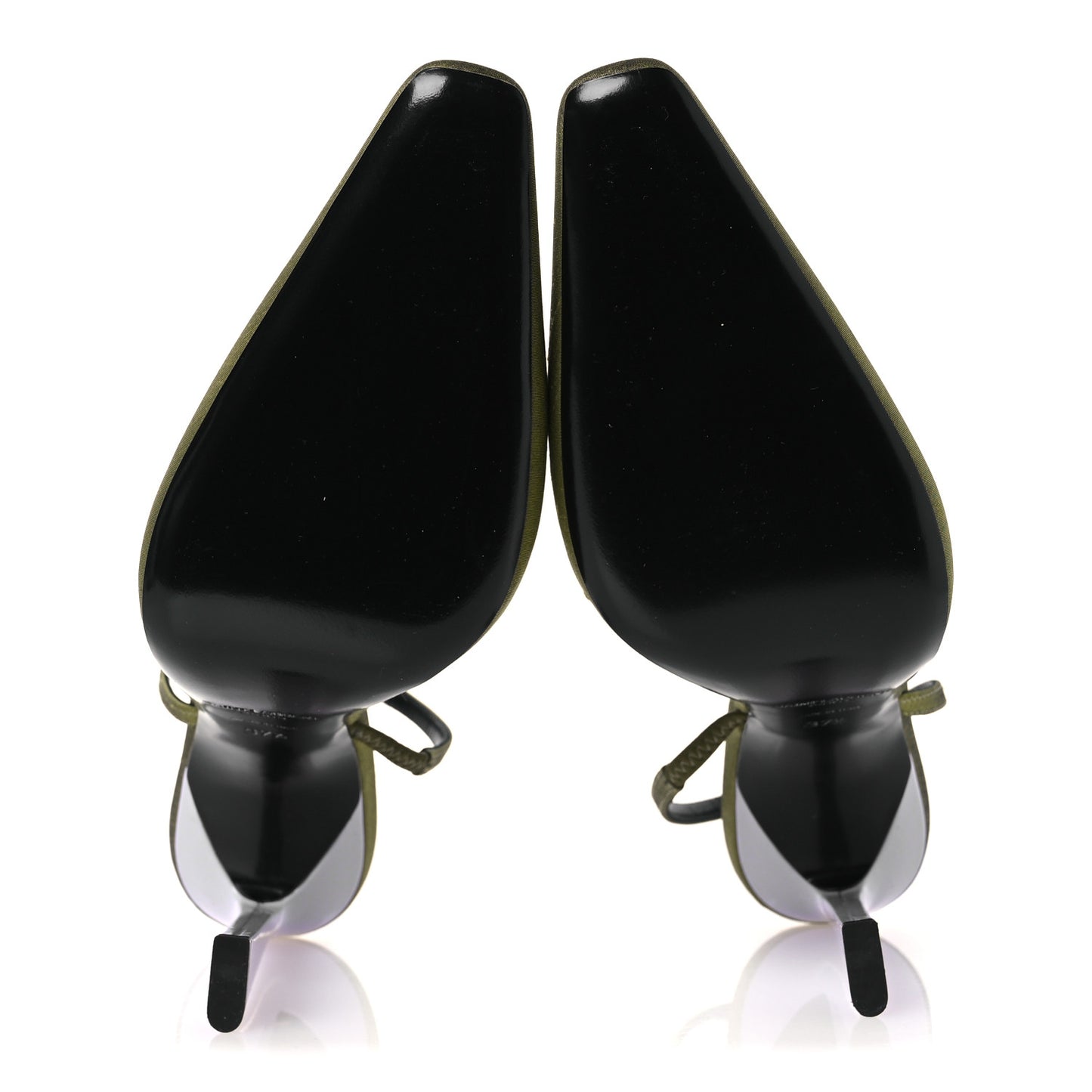 Crepe De Chine Blade 105 Slingback Pumps 37.5 Lime