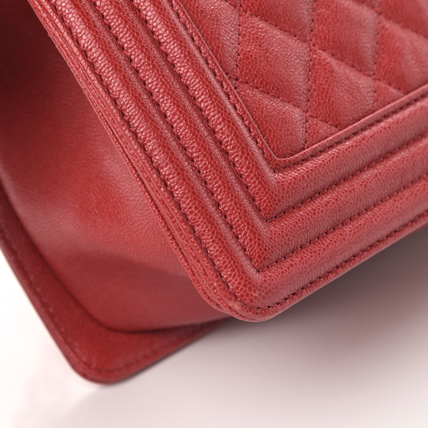 Chanel Caviar Quilted Medium Boy Flap Red 5 of 5