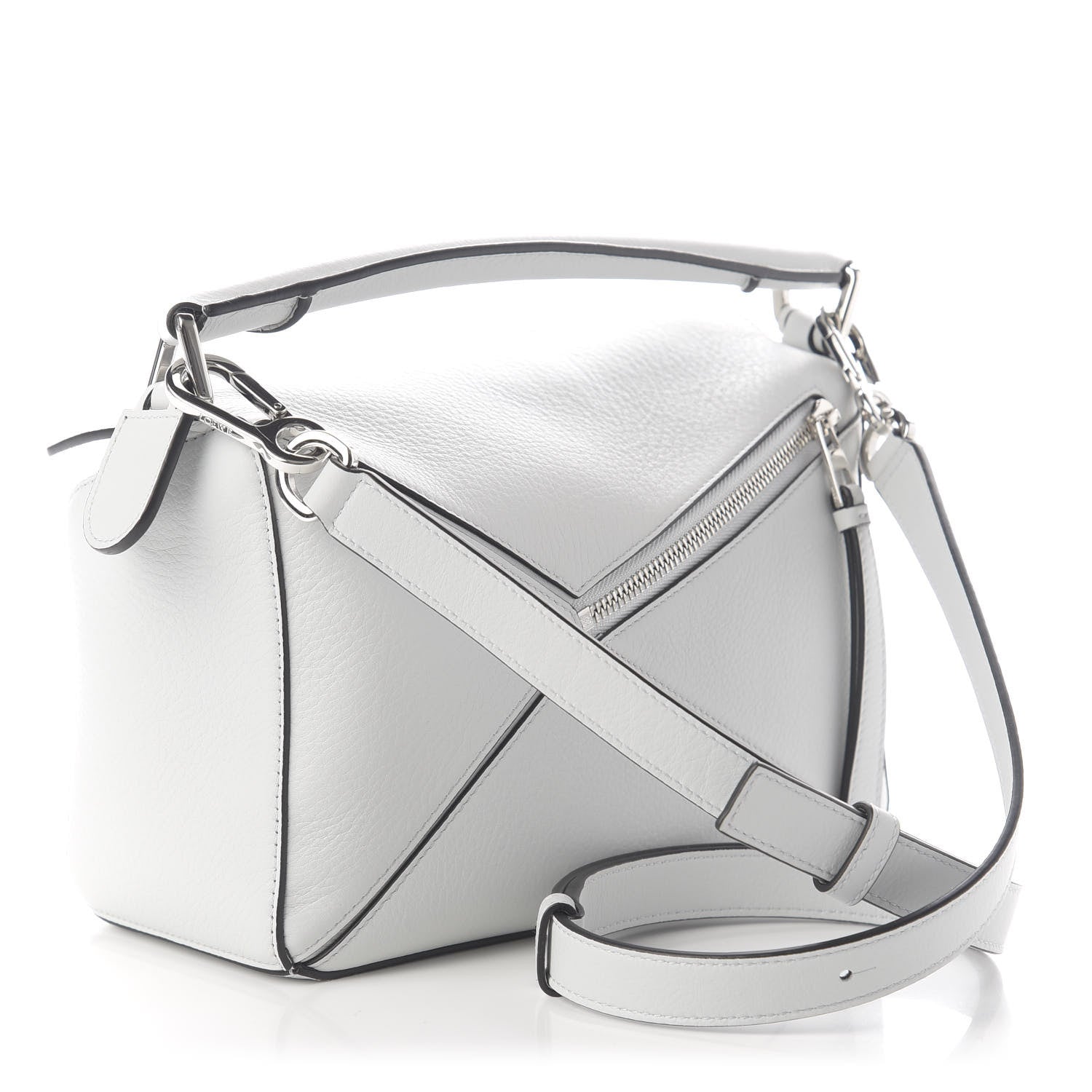 Loewe Calfskin Small Puzzle Bag White 3 of 9